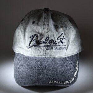 Bourbon St Hat Men OS Green New Orleans French Quarter Cap